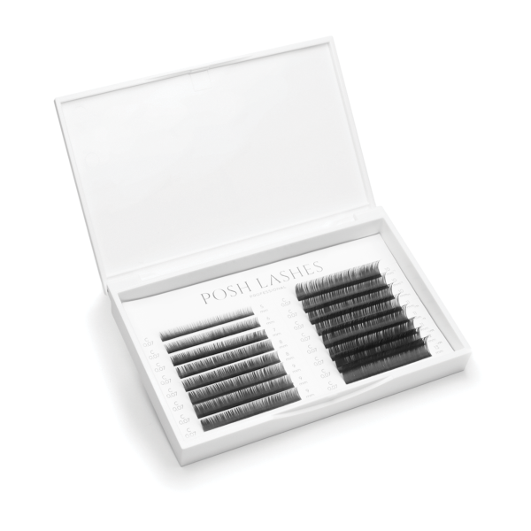 Posh Lashes Mink Premium, Black, C, 0.07