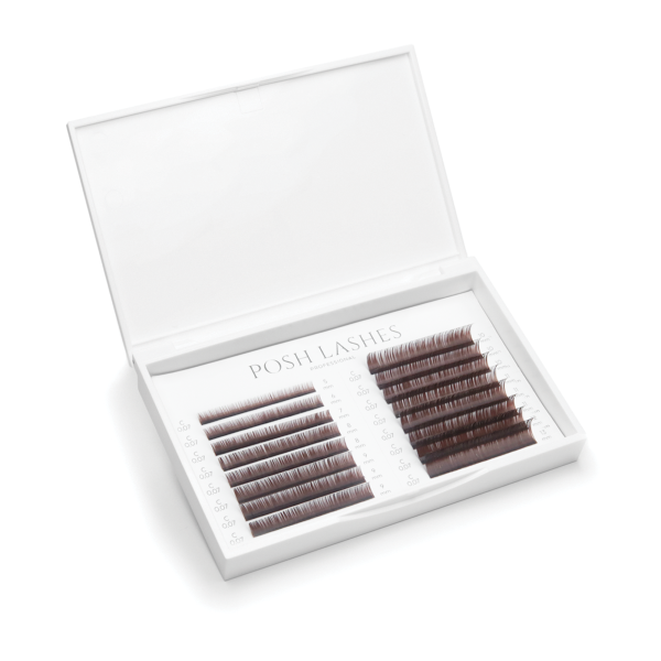 Posh Lashes Mink Premium, Chocolate, C, 0.07