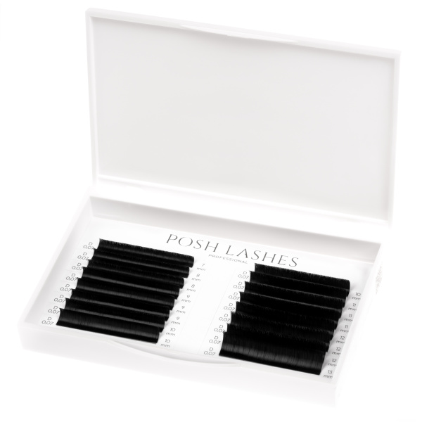 60 Minute Lashes, Black, D, 0.07, 7-13 mm